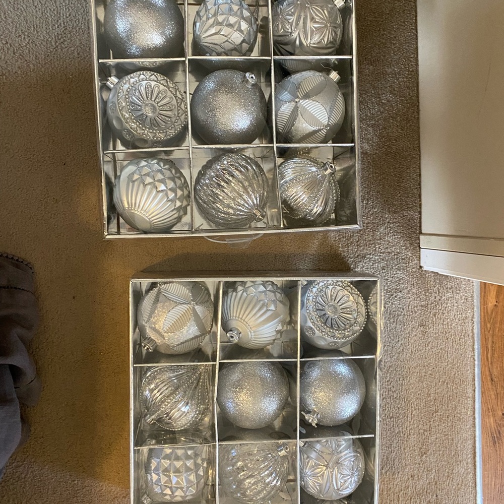 2 BOXES Extra Large Shatterproof Ornaments